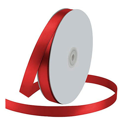 5 8" x 100 Yards Red Satin Ribbon Crafts Gift Wrapping (300 Foot)