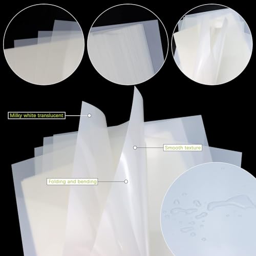 25 Pcs 10mil 12 x 12 Inch Milky Translucent PET Blank Stencil Sheets (25 Count)