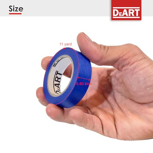 Colored Masking Tape Painters Tape 12 or 8 Pack 1 inch or 0.6 Inches Kids Arts Craft Supplies Coding Whiteboard Dry Erase Board Tape Thin Paper Tape Paint Tape No Residue Easy Removal DIY Crafts Arts (6 Count)