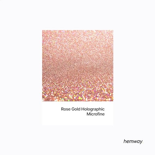Resin Glitter Rose Gold Holographic 100g Microfine (3.5274 Ounce)