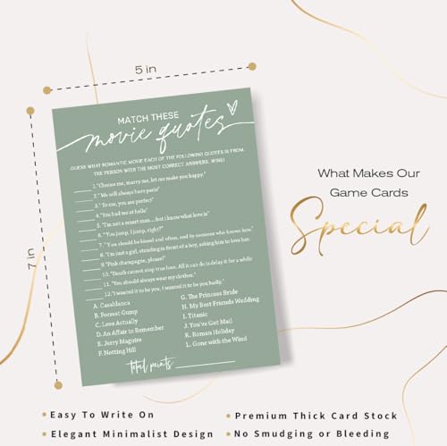 Bridal Shower Games Cards (26 Count)