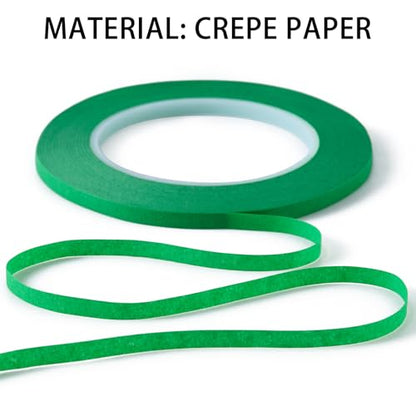 2 Pack 1 4" inch x 60yd Green Painters Tape Easy Removal Thin Narrow Finishing Masking Tape Painting Tape Wall Tape (360 Foot)