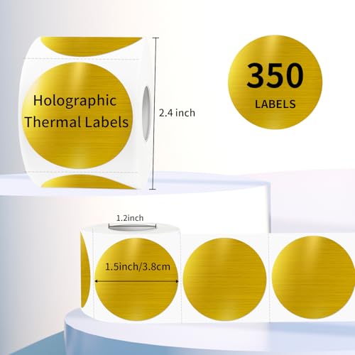 1.5" Holographic Direct Thermal Label Stickers