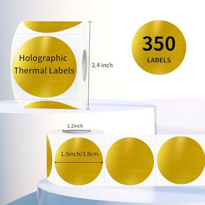 1.5" Holographic Direct Thermal Label Stickers