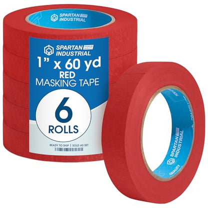 1" X 60 yd Red Tape (6 Count)