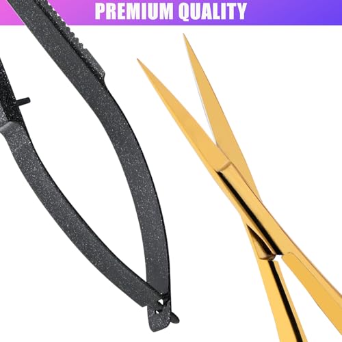 Cross Edge Spring Scissors 5 Inch straight Stainless