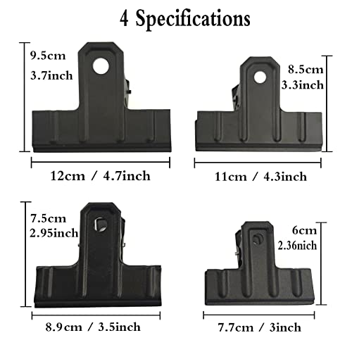 Black Large Bull Clips (10 Count)