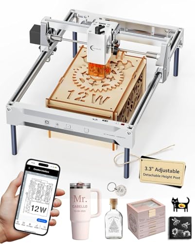 Laser Engraver 12W Laser Engraving Machine for Wood Metal Acrylic Glass Stone