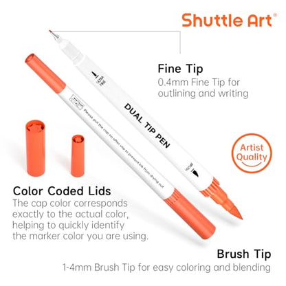 Dual Brush Marker Pens (56 Count)