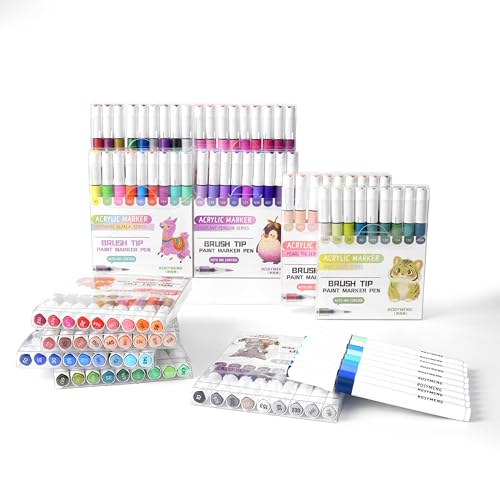 ROSYMENG 9 Color Acrylic Paint Pens (9 Count)