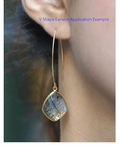 10pcs Adabele Real Sterling Silver 44mm Marquise Earring Hooks (10 Count)