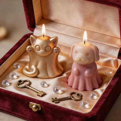 2 Pack Ghost Cat & Dog Candle Mold (2 Count)