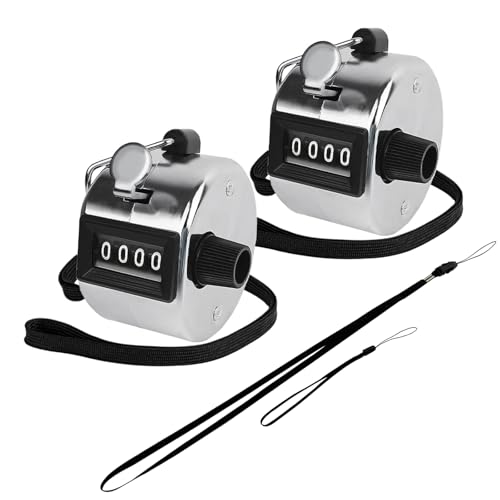 2PCS Metal Hand Tally Clicker Counter