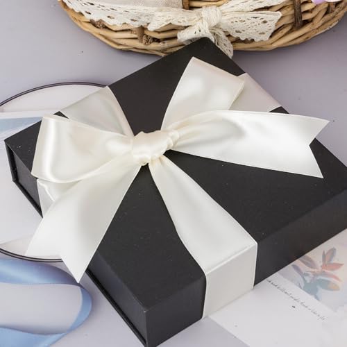 1 1 2 Inch Ivory Solid Satin Ribbon for Gift Wrapping