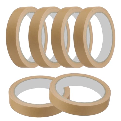 Masking Tape 0.7 Inch x 21 Yard Painter's Tape Brown Paint Tapes for DIY Crafts Arts Drawing Decoration Labeling Car Painting Artist Teachers