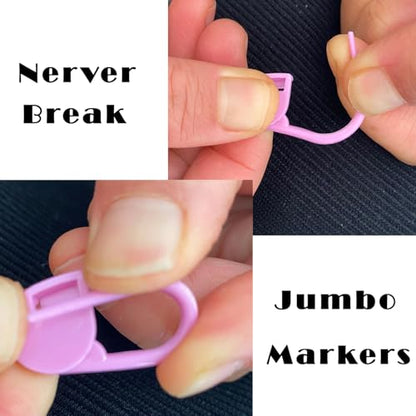 130Pcs Standard & Large Jumbo Locking Stitch Markers for Crocheting Knitting