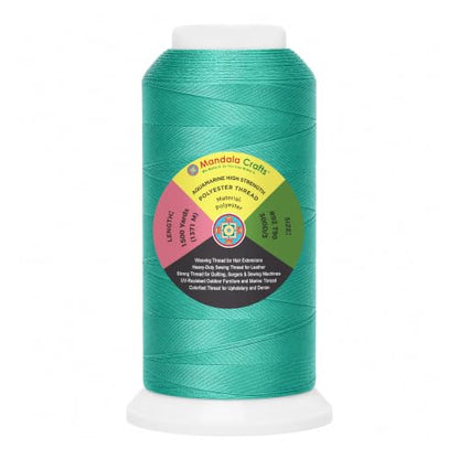 Aquamarine Tex 90 Polyester Heavy Duty Thread for Upholstery