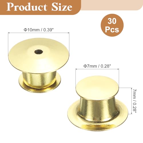 30Pcs Metal Locking Pin Backs (30 Count)