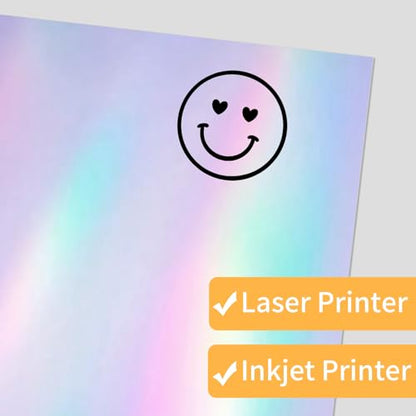 50 Sheets Holographic Sticker Paper