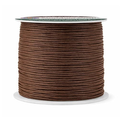 0.5mm 109 Yards Dark Brown Cotton Waxed Cord for Jewelry Making Bracelet Cord Waxed String (327 Foot)