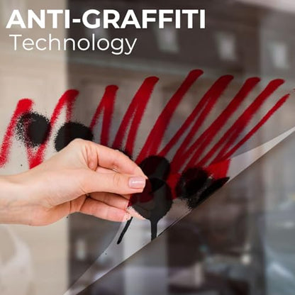 Clear Safety Security Window Film 4 Mil Shatterproof Glass Protection for Home and Office Break (240 sq ft sq ft)