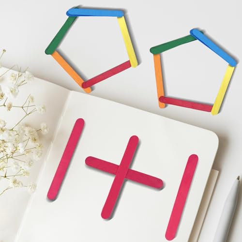 Colored Jumbo Wooden Craft Sticks (500 Count)