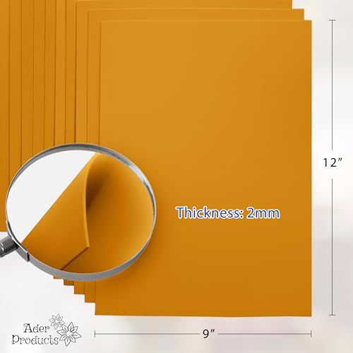 Mustard EVA Foam Sheets for Crafts (15 Count)