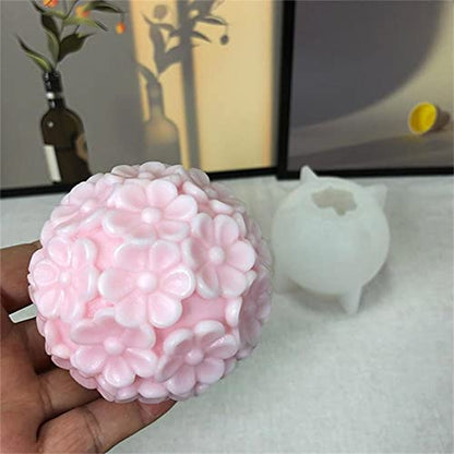 Chrysanthemum Ball Candle Soap Mold Daisy Flower Silicone Mold for Fondant