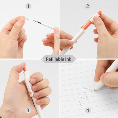 Gel Pens 5pcs 0.5mm Quick Dry Black Ink Fine Point Pens (5 Count)