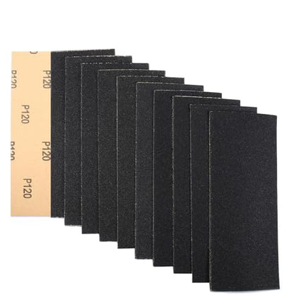 30Pcs 9 x 3.6 Inchs 120 Grit Wet and Dry Handmade Universal Sanding Sheets