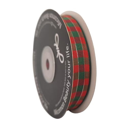 Christmas Ribbon Gingham Checkered Ribbon 25 Yards Plaid Ribbon for Christmas Crafts