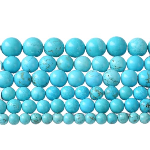 8mm 45pcs A+ Natural Blue Turquoise Beads Round Spacer Loose Stone Beads for Jewelry Making DIY Bracelet Necklace Accessories