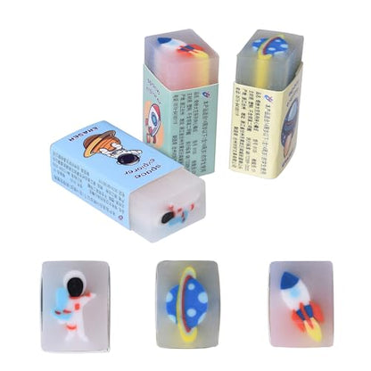18Pcs Cute Outer Space Themed Erasers for Kids Bulk (18 Count)