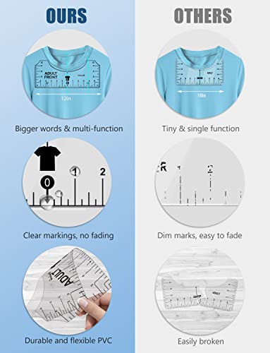 T Shirt Alignment Ruler for Shirt Measurement and Design Placement