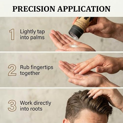 Seattle Pomade Co. Organic Based Texture Powder for Men. Creates Volume and Lift with organic materials. Fragrance Free. Globally sourced certified organic materials. Natural Hair Powder 2 oz NON