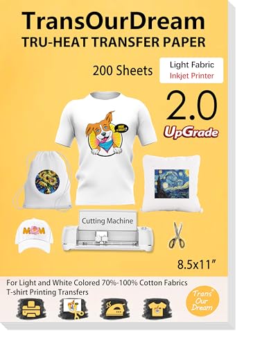Heat Iron on Transfer Paper for Light T Shirts