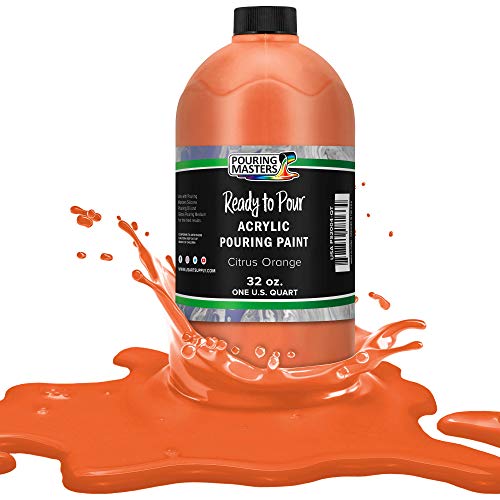 Citrus Orange Acrylic Ready to Pour Pouring Paint (32 Fl Oz)