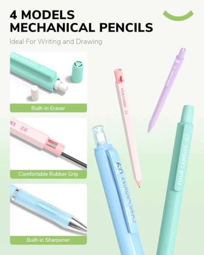 36PCS Mechanical Pencil Set with 624 Lead Refills