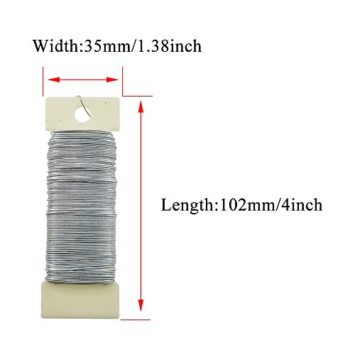 22Gauge Silver Flexible Metal Floral Wire (345 Foot)