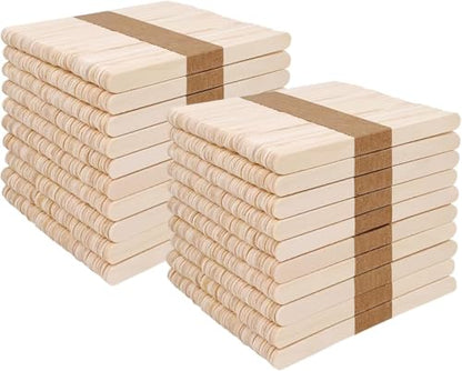1000 Pcs Craft Sticks Ice Cream Natural Wood Popsicle Craft Sticks 4.5 inch Length Treat Ice Pop for DIY Crafts (1000 Count)