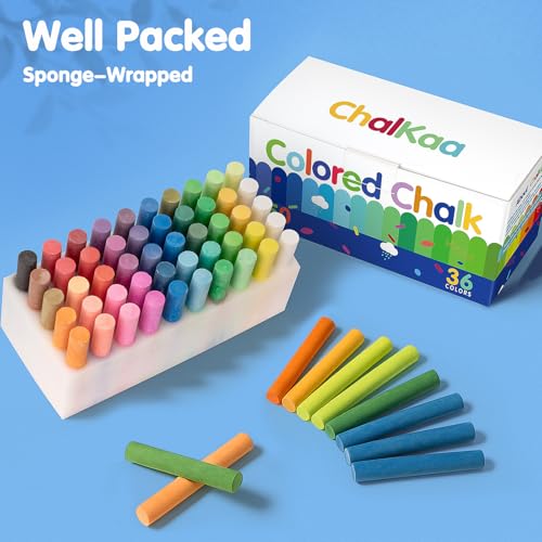 Colored Chalk 36 Colors 50 PCS (50 Count)