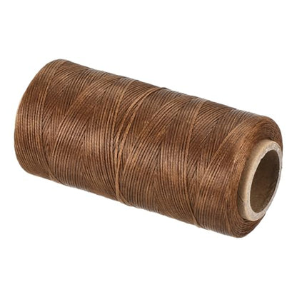 Waxed Thread 284 Yard 0.8mm 150D Flat Wax Thread Polyester Waxed String for Leather Sewing Hand Weaving Book Binding Home Decoration