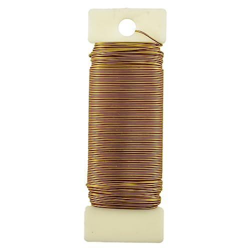 22Gauge Dark Gold Metal Floral Wire