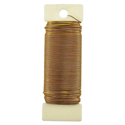 22Gauge Dark Gold Metal Floral Wire