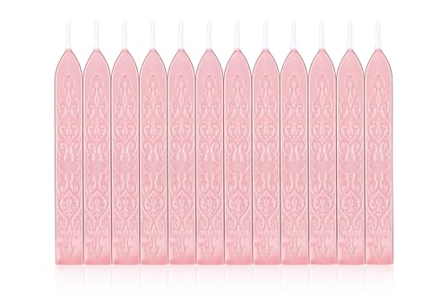 12Pcs Sealing Wax Sticks with Wicks for Wax Seal Stamp (12 Count)