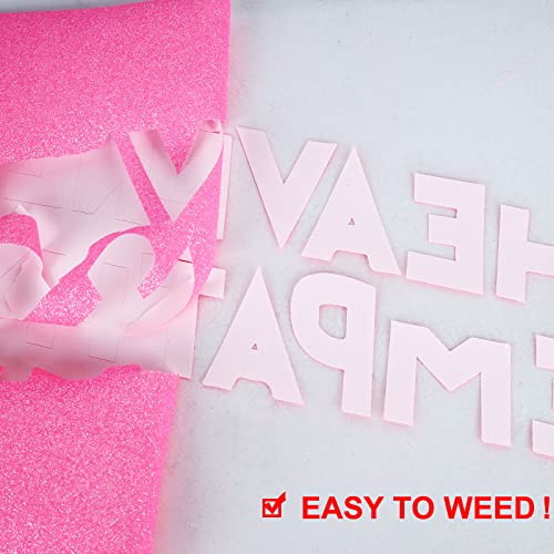 Glitter Fluorescent Pink HTV Heat Transfer Vinyl Rolls