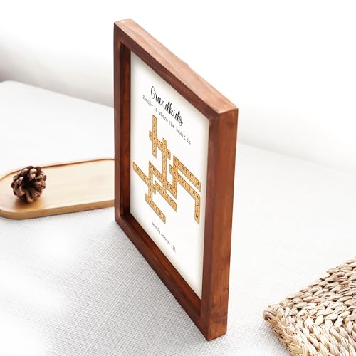 Personalized Crossword Family Name Wall Art Decor Living Room Customized Family Letter Title Name Puzzle for Gift for Lovers (5 Count)