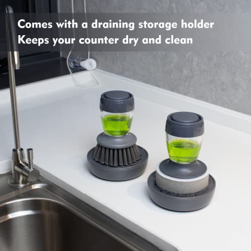 Dish Brush with Soap Dispenser (2 Count)