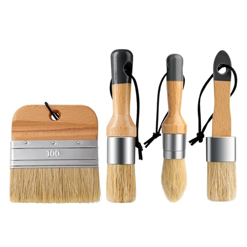 Chalk Paint Brushes Set of 4 (4 Count)