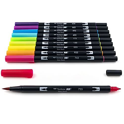 56185 Dual Brush Pen Art Markers (10 Count)